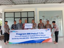 BRI Peduli Branch Office Tulang Bawang Bantu Renovasi Masjid At – Taubah Polres Mesuji
