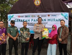 Polres Way Kanan Gelar Gerakan Pangan Murah Serentak di Polsek Baradatu
