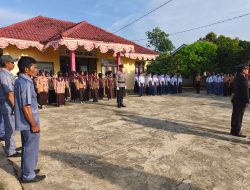 Kasatbinmas Polres Way Kanan Pimpin Upacara Peringatan HUT ke – 80 RI di Polsek Gunung Labuhan