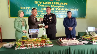 Hadiri Upacara HUT ke-80 TNI, Kapolres Way Kanan Berharap TNI Semakin Prima dan Dicintai Rakyat