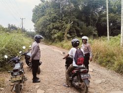 Patroli KRYD di Bukit Batu, Polsek Kasui Ajak Warga Tetap Waspadai Tindak Kejahatan