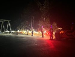 Cegah Laka Lantas dan Kejahatan Jalanan, Satlantas Polres Way Kanan Patroli Malam di Jembatan Way Giham