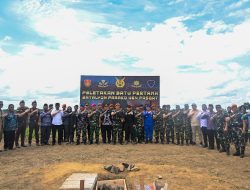 Kapolres Tulang Bawang Hadiri Peletakan Batu Pertama Pembangunan Batalyon Parakon 464 di Lanud Pangeran M. Bunyamin