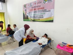 Kemenag Pesawaran Gelar Donor Darah Sambut HAB Ke-80