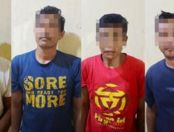 Polsek Negeri Besar Amankan Diduga Empat Pelaku Curat Kelapa Sawit 1,5 Ton