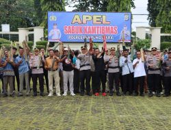 Jaga Stabilitas Kamtibmas, Polres Lampung Utara Gelar Apel Konsolidasi Sabuk Kamtibmas
