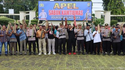 Jaga Stabilitas Kamtibmas, Polres Lampung Utara Gelar Apel Konsolidasi Sabuk Kamtibmas